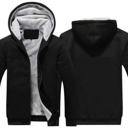 Fashion-Printed Thick Cardigan Hoodies Hip Hop Tops Long Sleeve Sweatshirts Male High Street Clothing