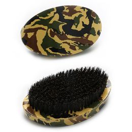 Abeis Men Wave Brush Boar Hair Bristle Shaving Comb Wood Handle Face Massage Shaving Beauty Tool Hairdresser Moustache