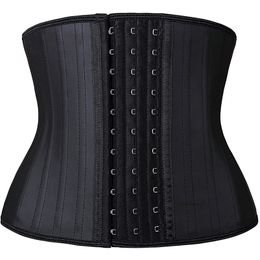 Short Torso Corset Waist Trainer Latex Body Shapewear Women Tummy Shaper Belly Sheath Sllimming Belt Modelling Strap Weight Loss 220307