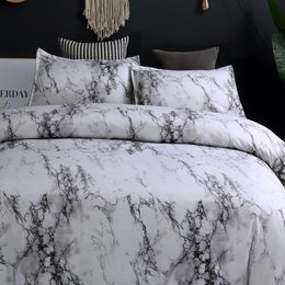 2021 Marble Pattern Bedding Sets Duvet Cover Set 2/3pcs Bed Set Twin Double Queen Quilt Cover Bed linen Duvet Cover (No Sheet No Filling)