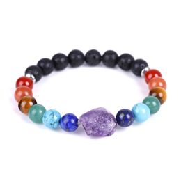 8mm Natural Crystal Stone Handmade Beaded Strands Elastic Charm Bracelets For Women Men Party Club Decor Jewellery