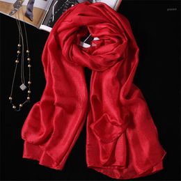 Scarves 2021 Design Linen Women Scarf Spring And Autumn Solid Colour Shawl Foulard Femme Plus Size Hijab Stole For Ladies3130352
