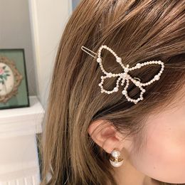 Cute Korean Pearl Butterfly Hair Claw Clips Grips Clamps For Girls Women Hair Accessories Hairpin Crab Headband Headwear