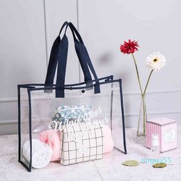 summer swimming Fashion Clear Plastic portable Handbag PVC Beach Bag