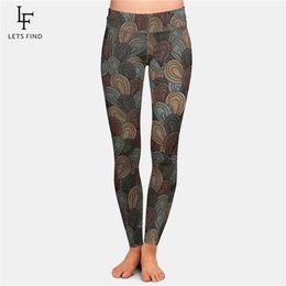 LETSFIND Brands High Waist Women Leggings 3D Print Plus Size Quality Milk Silk 211204