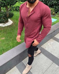 Mens T-Shirts Summer Baggy Solid Cotton Linen Shirt Long Sleeve Button Pocket Shirts Camisa Masculina Camisas Hombre Plus Size
