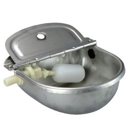 New 4L 304 Stainless Steel Water Trough Bowl Horses Goats Sheep Pig Float Bowl Automatic Waterer Drinking Bowl Cattle Tool Acc Y200922