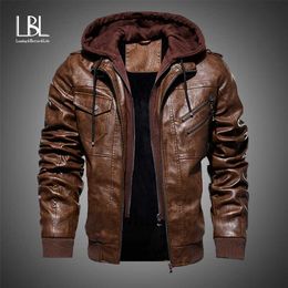 Mens Leather Jackets Winter Casual Motorcycle PU Jacket Biker Leather Coats European Windbreaker Genuine Leather Jacket 211111