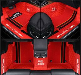 2022 rote automaten Custom Fit Car Floor Matte Teppich Spezifisch wasserdichtes Leder umweltfreundliches Material für riesige Automodell und machen doppelte Schichten voll 001