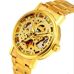 Top sell WINNER fashion Man watches Mens Automatic Watch Mechanical watch for man Metal band WN54-2