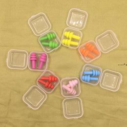 NEWSilicone Earplugs Swimmers Soft and Flexible Ear Plugs for travelling & sleeping reduce noise Ear plug 8 Colours RRE11056