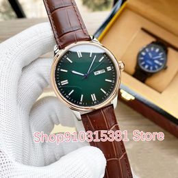 New Business Men watches Classic Brand Stainless Steel Automatic Mechanical Watch Male Double calendar clock 40mm waterproof