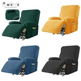 Velvet Recliner Cover All-inclusive Massage Lazy Boy Chair Lounger Single Couch Sofa Slipcover Armchair s Bezug 211116