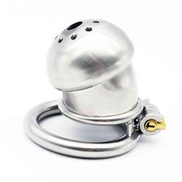 NXYCockrings Male Chastity Device Cock Cage Real Stainless steel chastity Belt Penis cage Drop shipping 1124