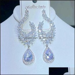 Stud Earrings Jewellery Luxury Cube Drop Cubic Zirconia Wedding Party Fashion Women 220121 Delivery 2021 Ig7Pm
