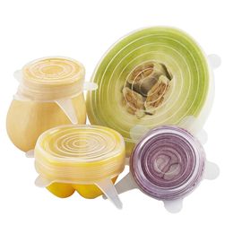 Reusable Silicone Stretch Lids for Bowl,Cup,Pot,Pan,Dish,Microwave Food Covers, Flexible Silicone Lids Food Wrap Apply to All Kinds