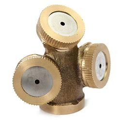 3 Heads Brass Agricultural Mist Spray Nozzle Sprinkler Garden Watering Roof Cooling Lawn Irrigation System 70pcs