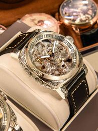 Authentic Guochao Top Ten Swiss Brand Carved Mens Fully Automatic Hollowed Out Seagull Mechanical Watches Domestic Watc