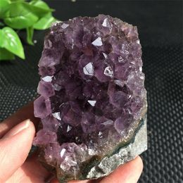 350-1200g Natural amethyst cluster quartz crystal geode specimen healing T200117