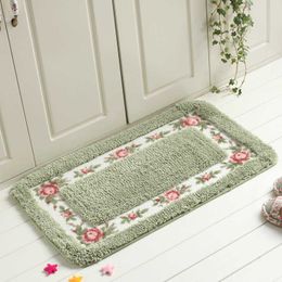 6 Sizes Square Doormat Floor Carpet for Living Room Bedroom Hallway Water Absorption Non-slip Bathroom Mat Toilet Rug Foot Pad 210724