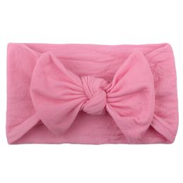 Baby Girl Turban Headband Soft Nylon Headwraps Bow Knot Headbands Stretchy Hair Bands Children Little Girls Fashion H