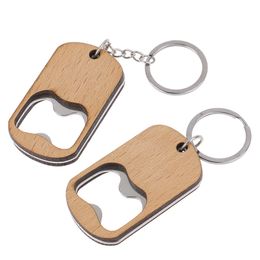 Wooden Bottle Opener Key Chain Wood Unique Creative Gift Can Opener Kitchen Tool Wood Unique Creative Gift LX4318