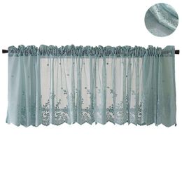 Curtain & Drapes Solid Embroidered Lace Sheers Floral Window Drapery Balcony Bedroom Modern Tulle Voile Organza Curtains Polyester