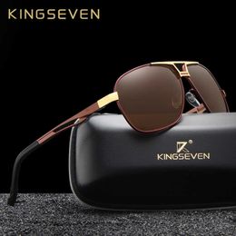 Luxury Designer Ray Sunglasses  Classic men's brown aluminum frame,