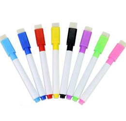 2021 Whiteboard Pen Whiteboard Marker Dry Erase White Board Markers Magnet Pens Built In Eraser Office School Supplies 4 colors Ink