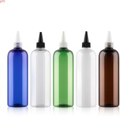 12pcs 500ml E Liquid Empty Plastic Bottles With Pointed Mouth Cap Big Size Lotion Cosmetic Packaging Containers Bottle Trip Caphigh qty