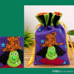 Halloween Non-woven Tote Bag Lightweight Portable Kids Pumpkin Candy Storage Bag Holiday Gift Bunch Mouth Festival Active Bag XDH0089