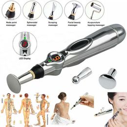 Portable massager Meridians 5 Heads Electronic Acupuncture Pen Laser Therapy Heal Massage Device