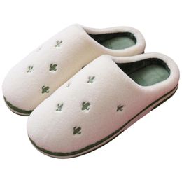 Slippers Winter Cotton Men Soft Plush Indoor Women Comfortable Home Shoes Warm Room Slides Flip Flop For Cold Weather