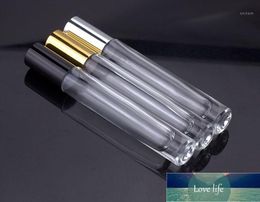 Top Quality 10ml Trave Refillable Empty Stainless Steel Metal Roll on Bottles 10cc Transparent Glass Roller Ball 12pcs1 Factory price expert design Quality Latest
