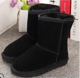 Children Short Boots Boys and Girls winter Shoes Winter Warm Ankle Toddler Boys Boots Kids Snow Boots Plush Warm Shoe EU 21-35