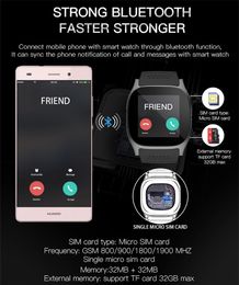 Hot T8 Bluetooth Smart Watches with Camera Phone Mate SIM Card Pedometer Life Waterproof for Android iOS SmartWatch Pack In Retail Box