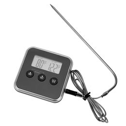 kitchen food timer Canada - Electronic LCD Temperature Instrument Digital food thermometer Probe for Meat Water Oil Sensor Accessories Kitchen BBQ Cooking Alarm Timer TP11