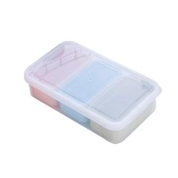 Storage Bottles & Jars In Three-Color Fashion Creative Food Grade Pp Kitchen Microwaveable PE Cover Divided Lunch Box