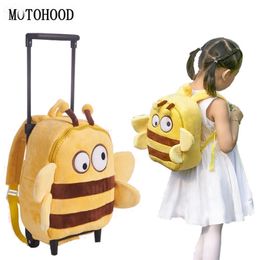 MOTOHOOD Multifunction Children Backpacks Girl Boys Backpack Toddler Kids Travel Suitcase Baggage Bag Children's Plush Backpack 211025