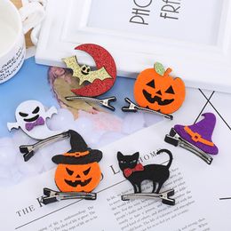 6 Styles Ins Cute Girl Hair Accessory Barrettes All Different Halloween Decoration Accessories kids Jewellery Cosplay Party Gift Clipper