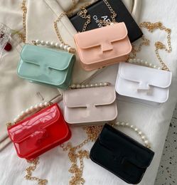 High quality PVC Jelly bag Mini handbag women's single shoulder slant small square bags girls purse