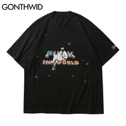 GONTHWID Hip Hop Streetwear Tees Shirts Creative Short Sleeve Punk Rock Gothic Rappers Tshirts Mens Fashion Casual Cotton Tops C0315