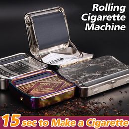 Metal Rolling Machine Case Hand Roller Cigarette Maker Automatic Roll Box Smoking Portable Roll Cigarette Paper Manual Tobacco Roller YL0204