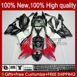 Motorcycle Body For KAWASAKI NINJA ZX 10R ZX10 10 R 1000 CC ZX10R 08 09 10 Bodywork 56No.153 ZX1000 C 1000CC ZX-10R 2008 2009 2010 ZX1000C 2008-2010 Fairing Red white black