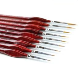 pointed pen Canada - Pointed Paint Brushes Fineliner Nail Art Drawing Watercolor Pen Wolf Half Watercolor Brushes For Acrylic Painting Art Supplies