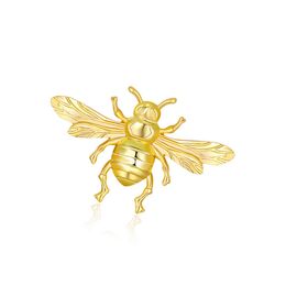 5.5*3.5cm Gold Bee Brooch Women Insect Brooches Suit Lapel Pin Fashion Jewelry Accessories for Gift Party