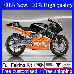 Body For Aprilia RSV 125 RS 125 RR 125RR RSV125RR 1999 2000 2001 2002 2003 2004 2005 7No.94 RS-125 RS4 Orange blk RSV125 99-05 RSV-125 RS125 R 99 00 01 02 03 04 05 Fairings