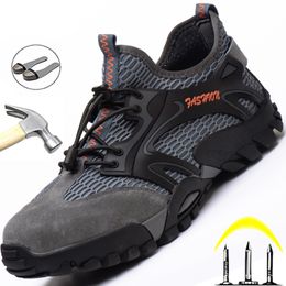 Security Work Sneakers Male Safety Shoes Fashion Men Shoes Breathable Work Shoes Steel Toe Protective Safety Boots Men