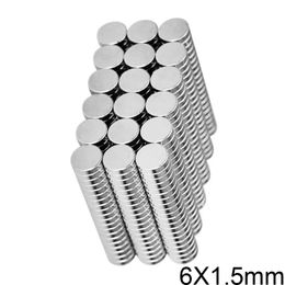 Wholesale - In Stock 100pcs Strong Round NdFeB Magnets Dia 6x1.5mm N35 Rare Earth Neodymium Permanent Craft/DIY Magnet