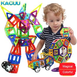 Retail & Wholesale Big Size Magnetic blocks Kids DIY Magnetic Designer Building & Constructor Toy Educational Toys For Children Q0723